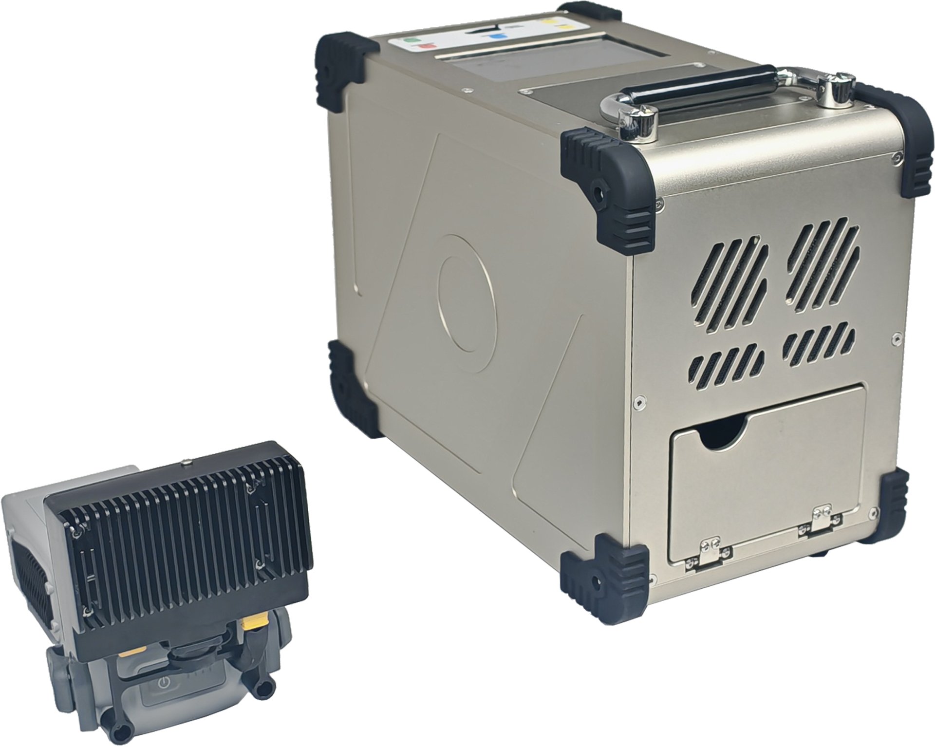 Airborne module — tool-free battery-bay swap for Matrice 4 / 4D