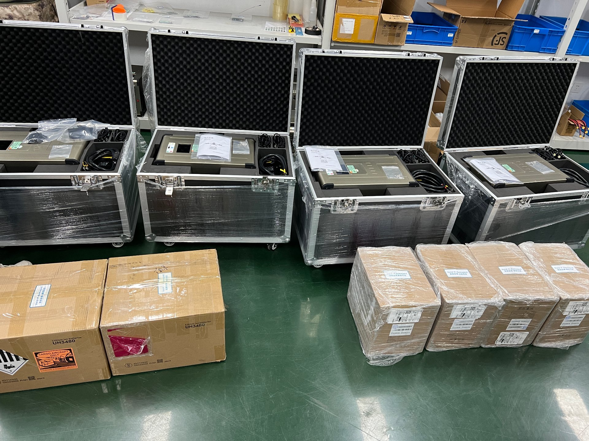 Export-grade packaging with anti-static protection for tethered power