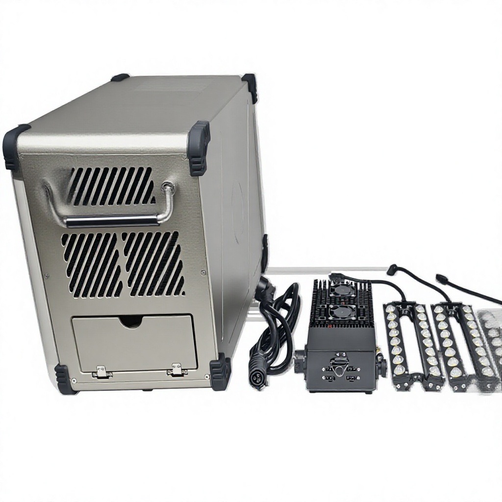 Ground power unit with full accessory set — case, cables and modules