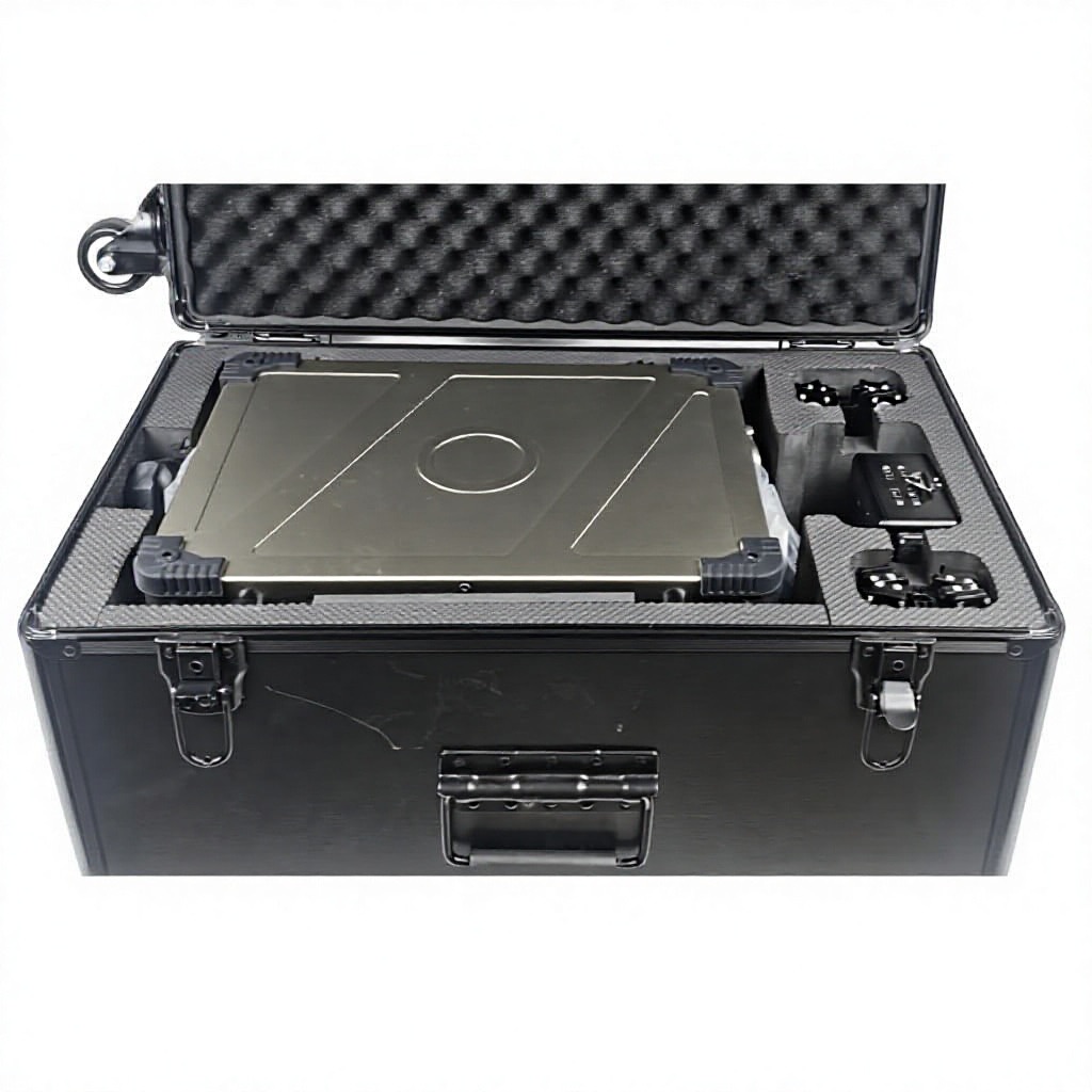 Custom foam carry case — secure cut-outs for every component