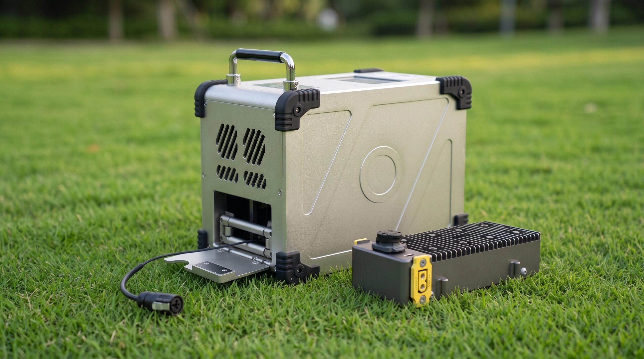 G12-1K 1kW ground power unit with onboard tether module, on grass